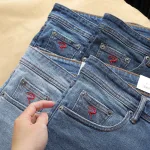 Quần Short Jeans Nam Rurumen Màu Xanh Cao Cấp Hàng VNXK