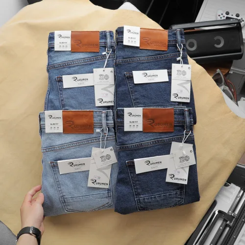 Quần Short Jeans Nam Rurumen Màu Xanh Cao Cấp Hàng VNXK