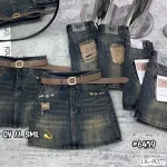 Quần Short Jeans Nữ - Quần Jeans Ống Suông - Quần Bí Ngô - Váy Ngắn Nữ Dễ Thương Vải Đẹp Dày Mềm Không Co Giãn