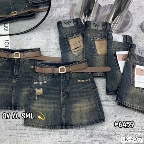 Quần Short Jeans Nữ - Quần Jeans Ống Suông - Quần Bí Ngô - Váy Ngắn Nữ Dễ Thương Vải Đẹp Dày Mềm Không Co Giãn