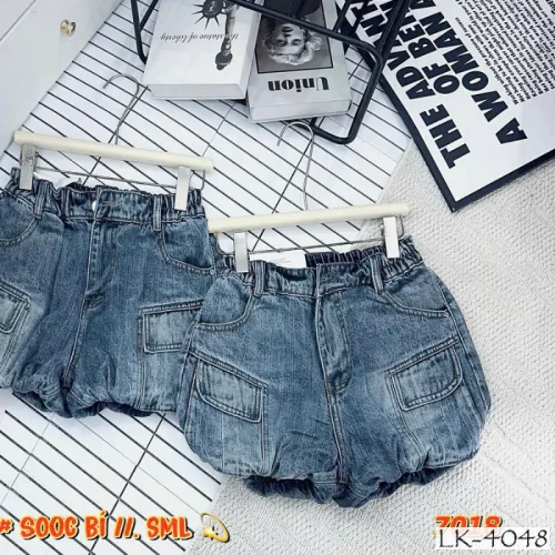 Quần Short Jeans Nữ - Quần Jeans Ống Suông - Quần Bí Ngô - Váy Ngắn Nữ Dễ Thương Vải Đẹp Dày Mềm Không Co Giãn
