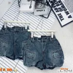 Quần Short Jeans Nữ - Quần Jeans Ống Suông - Quần Bí Ngô - Váy Ngắn Nữ Dễ Thương Vải Đẹp Dày Mềm Không Co Giãn