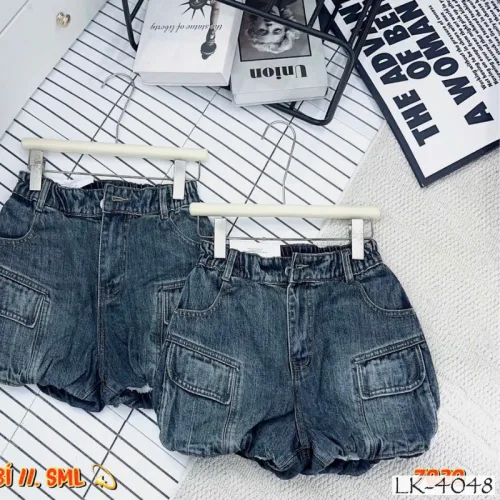 Quần Short Jeans Nữ - Quần Jeans Ống Suông - Quần Bí Ngô - Váy Ngắn Nữ Dễ Thương Vải Đẹp Dày Mềm Không Co Giãn