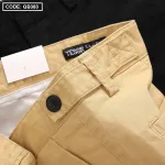 Quần Short Kaki Co Giãn Phối Nút Cao Cấp (Có Size 36)