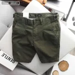 Quần Short Kaki Co Giãn Phối Nút Cao Cấp (Có Size 36)