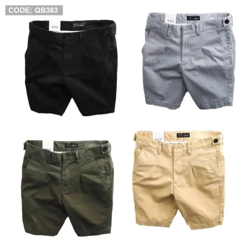Quần Short Kaki Co Giãn Phối Nút Cao Cấp (Có Size 36)