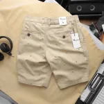 Quần Short Kaki Nam Co Giãn Rurumen In Hoạ Tiết Nhí