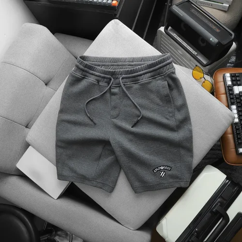 Quần Short Thun Nam Thêu Nổi Logo Chữ (Size Từ 50-80kg)