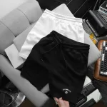 Quần Short Thun Nam Thêu Nổi Logo Chữ (Size Từ 50-80kg)
