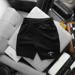 Quần Short Thun Nam Thêu Nổi Logo Chữ (Size Từ 50-80kg)