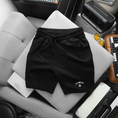Quần Short Thun Nam Thêu Nổi Logo Chữ (Size Từ 50-80kg)