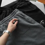 Quần Short Thun Nam Thêu Nổi Logo Chữ (Size Từ 50-80kg)