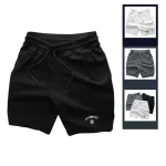 Quần Short Thun Nam Thêu Nổi Logo Chữ (Size Từ 50-80kg)