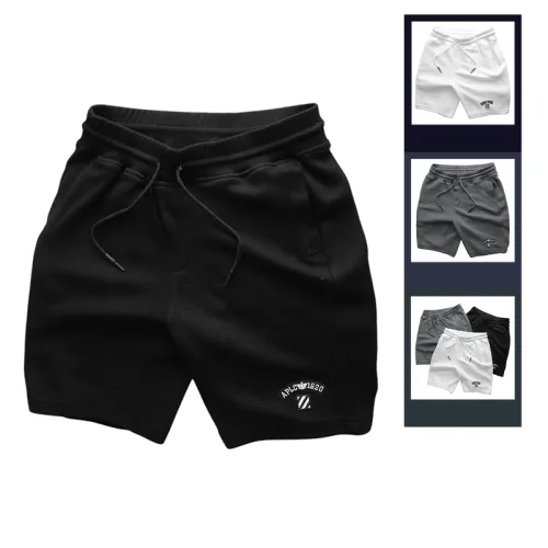 Quần Short Thun Nam Thêu Nổi Logo Chữ (Size Từ 50-80kg)