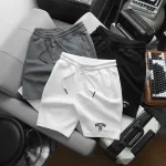 Quần Short Thun Nam Thêu Nổi Logo Chữ (Size Từ 50-80kg)