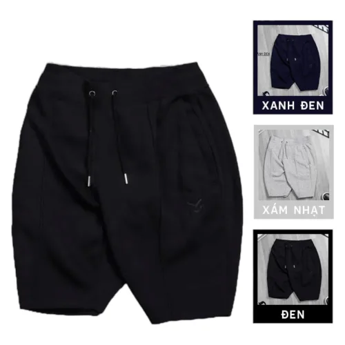 Quần Short Nam Thun Nỉ Thêu Logo Chữ M Cao Cấp