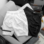 Quần Short Thun Nam Viền Sọc In Chữ Orgirinal