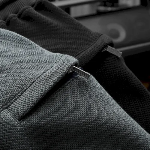Quần Short Thun Nam Viền Sọc Thêu Logo Chữ