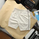 Quần Thun Nam - Quần Short Nam Lưng Thun In Logo Phối Sọc 2 Bên Có Big Size