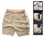 Quần Thun Nam - Quần Short Nam Lưng Thun In Logo Phối Sọc 2 Bên Có Big Size