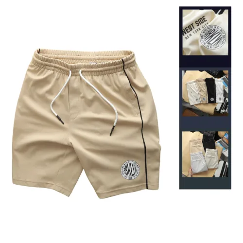 Quần Thun Nam - Quần Short Nam Lưng Thun In Logo Phối Sọc 2 Bên Có Big Size