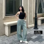 Quần Thụng Jeans Nữ Túi Hộp - Quần Jean Suông - Quần Short Nữ - Vái Kaki Vải Dày Mềm Không Co Giãn
