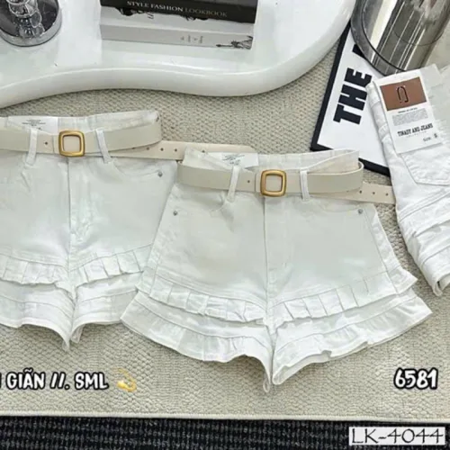 Quần Thụng Jeans Nữ Túi Hộp - Quần Jean Suông - Quần Short Nữ - Vái Kaki Vải Dày Mềm Không Co Giãn