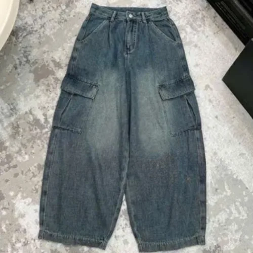 Quần Thụng Jeans Nữ Túi Hộp - Quần Jean Suông - Quần Short Nữ - Vái Kaki Vải Dày Mềm Không Co Giãn