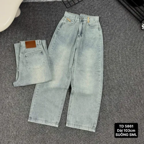 Quần Thụng Jeans Nữ Túi Hộp - Quần Jean Suông - Quần Short Nữ - Vái Kaki Vải Dày Mềm Không Co Giãn