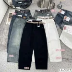 Quần Thụng Nữ - Quần Jeans Thụng - Quần Thụng Kaki Nữ Rách Túi Chất Liệu Vải Dày Mềm Không Co Giãn