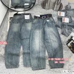 Quần Thụng Nữ - Quần Jeans Thụng - Quần Thụng Kaki Nữ Rách Túi Chất Liệu Vải Dày Mềm Không Co Giãn