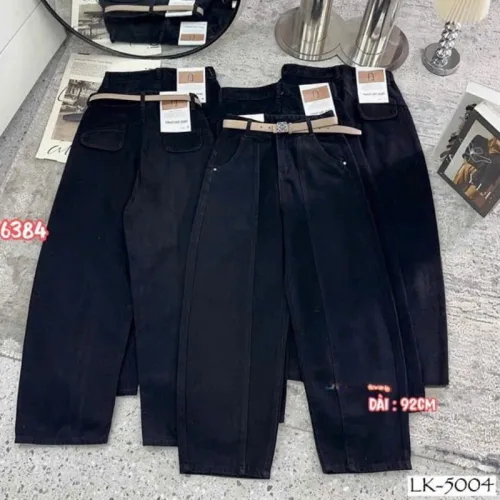 Quần Thụng Nữ - Quần Jeans Thụng - Quần Thụng Kaki Nữ Rách Túi Chất Liệu Vải Dày Mềm Không Co Giãn