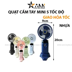 Quạt Cầm Tay Mini 5 Tốc Độ Nhiều Màu 30x9cm