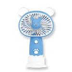 Quạt Cầm Tay Mini Tai Thỏ Kèm Đế