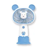 Quạt Cầm Tay Mini Tai Thỏ Kèm Đế