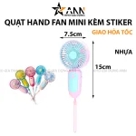 Quạt Mini Cầm Tay Kèm Stiker 7.5x15x5.5cm