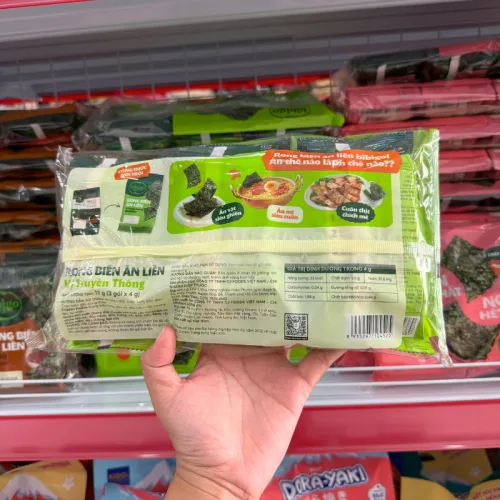Rong Biển Ăn Liền Bibigo Gồm 4 Vị (Truyền Thống, Dầu Mè, Muối Hồng, BBQ) - 1 Lốc 3 Gói