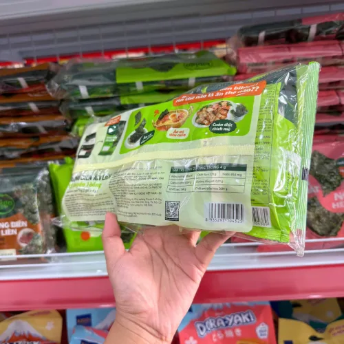 Rong Biển Ăn Liền Bibigo Gồm 4 Vị (Truyền Thống, Dầu Mè, Muối Hồng, BBQ) - 1 Lốc 3 Gói