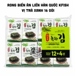 Rong Biển Ăn Liền Hàn Quốc KFish Vị Trà Xanh 16 Gói