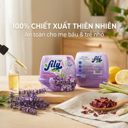 Sáp Thơm Phòng Fily Hương Hoa Lavender 180g - Sáp Khử Mùi Thơm Phòng Fily