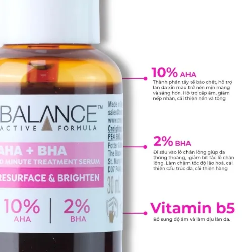 Serum Balance Active Formula AHA + BHA 30ml Giúp Tái Tạo Và Dưỡng Trắng Da