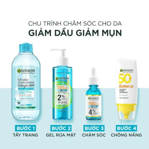 Serum Garnier Giảm Mụn Sáng Da Skin Naturals Bright Complete Anti-Acne Booster Serum 30ml