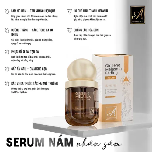 Serum Nám A Ginseng Melasma Fading Serum Cosmetic Phương Anh 35ml - Serum A Mỹ Phẩm Phương Anh - Phiên Bản Mới