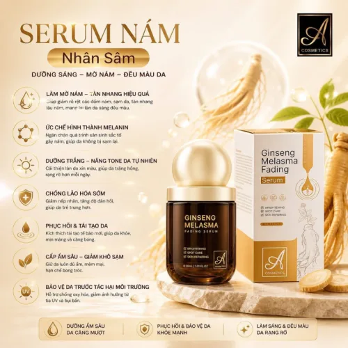 Serum Nám A Ginseng Melasma Fading Serum Cosmetic Phương Anh 35ml - Serum A Mỹ Phẩm Phương Anh - Phiên Bản Mới