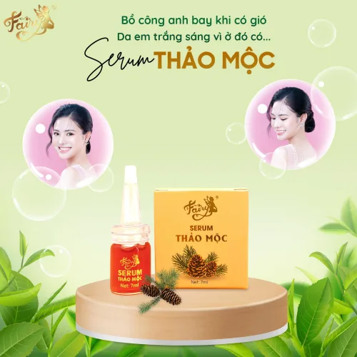 Serum Thảo Mộc Fairy Cosmetics Mini 7ml Dưỡng Trắng Căng Bóng Da