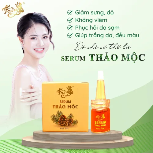 Serum Thảo Mộc Fairy Cosmetics Mini 7ml Dưỡng Trắng Căng Bóng Da