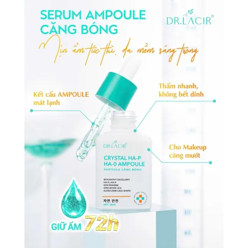 Quy cách của Serum Dr Lacir có hợp da thiếu ẩm?