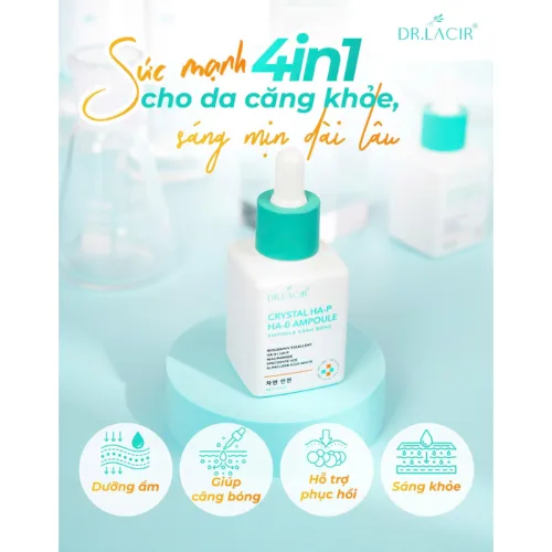 Serum Tinh Thể Vàng Dr.Lacir Crystal Serum 25ml - Giúp Da Căng Bóng