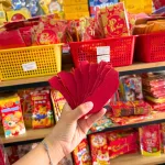 Set 10 Lồng Đèn Giấy Nhung Đẹp - Lồng Đèn Trang Trí Tết