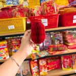 Set 10 Lồng Đèn Giấy Nhung Đẹp - Lồng Đèn Trang Trí Tết